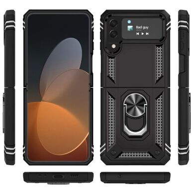 Защитный чехол Deexe Armor Case (FF) для Samsung Galaxy Flip 4 - Black