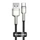 Кабель Baseus Cafule Metal USB to Type-C (40W, 0.25m) CATJK-01 - Black. Фото 1 из 4