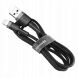 Кабель Baseus Cafule USB to Type-C (2A, 3m) CATKLF-UG1 - Black / Grey. Фото 4 из 18