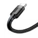 Кабель Baseus Cafule USB to Type-C (2A, 3m) CATKLF-UG1 - Black / Grey. Фото 2 из 18