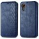 Чехол Deexe Rhombus Wallet для Samsung Galaxy Xcover 7 (G556) - Blue. Фото 1 из 6