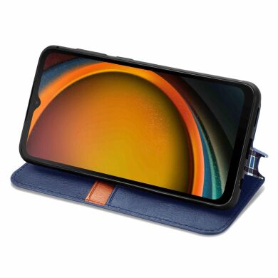 Чехол Deexe Rhombus Wallet для Samsung Galaxy Xcover 7 (G556) - Blue