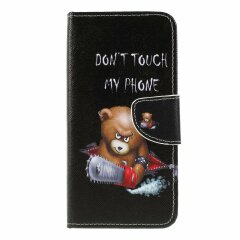 Чехол-книжка Deexe Color Wallet для Samsung Galaxy A10 (A105) - Angry Bear and It's Warning