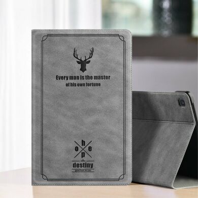 Чехол-книжка UniCase Deer Pattern для Samsung Galaxy Tab S6 lite / S6 Lite (2022/2024) - Grey
