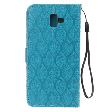 Чехол UniCase Leaf Wallet для Samsung Galaxy J6+ (J610) - Light Blue