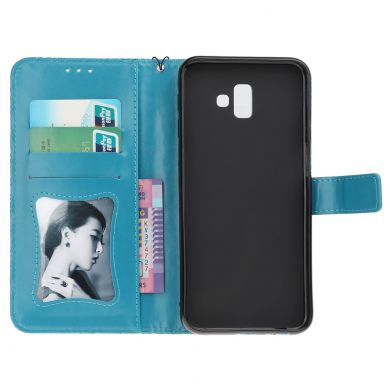 Чехол UniCase Leaf Wallet для Samsung Galaxy J6+ (J610) - Light Blue