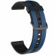 Ремешок Deexe Twill Color Strap для часов с шириной крепления 22мм - Black / Blue. Фото 3 из 4