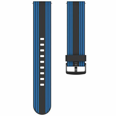 Ремешок Deexe Twill Color Strap для часов с шириной крепления 22мм - Black / Blue