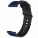 Ремешок Deexe Twill Color Strap для часов с шириной крепления 22мм - Black / Blue. Фото 4 из 4