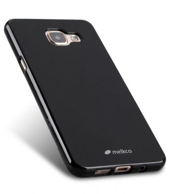 Силиконовая накладка MELKCO Poly Jacket для Samsung Galaxy A5 2016 (A510) + пленка - Black