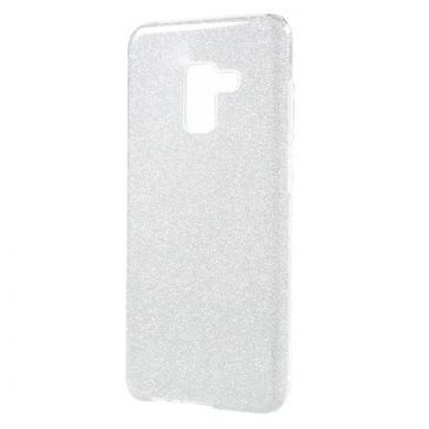 Силіконовий чохол UniCase Glitter Cover для Samsung Galaxy A8 2018 (A530), Сріблястий