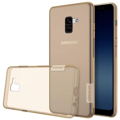 Силиконовый (TPU) чехол NILLKIN Nature для Samsung Galaxy A8 2018 (A530) - Gold