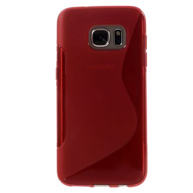 Силиконовая накладка Deexe S Line для Samsung Galaxy S7 (G930) - Red