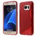 Силиконовая накладка Deexe S Line для Samsung Galaxy S7 (G930) - Red. Фото 1 из 5
