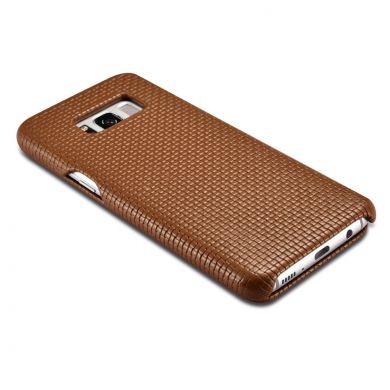 Кожаный чехол-книжка ICARER Woven Pattern для Samsung Galaxy S8 Plus (G955) - Brown
