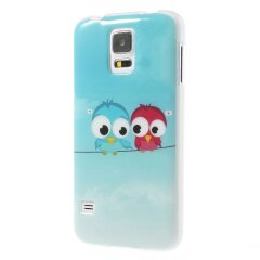 Силиконовая накладка Deexe Life Style для Samsung Galaxy S5 (G900) - Cute Owls