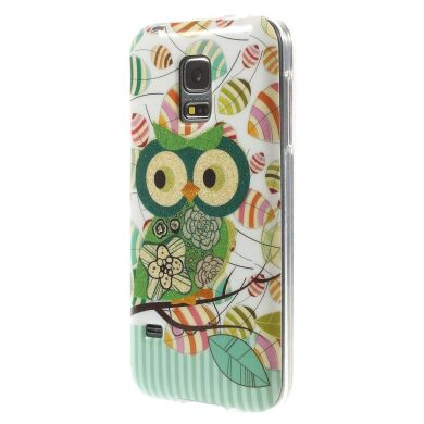 Силиконовая накладка Deexe Owl Series для Samsung S5 mini (G800) - Owl on a Branch