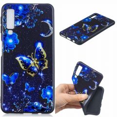 Силиконовый (TPU) чехол Deexe Life Style для Samsung Galaxy A7 2018 (A750) - Blue Butterfly