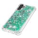 Силиконовый (TPU) чехол Deexe Liquid Glitter для Samsung Galaxy A13 5G (A136) / A04s (A047) - Green Hearts. Фото 4 из 7