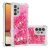 Силіконовий (TPU) чохол Deexe Liquid Glitter для Samsung Galaxy A32 (А325) - Pink Hearts