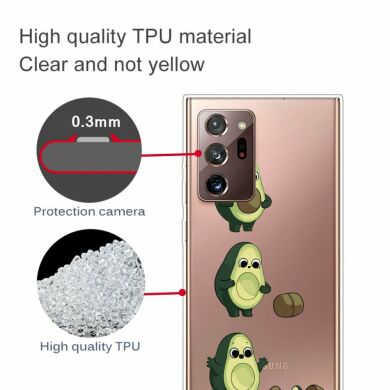 Силиконовый (TPU) чехол Deexe Pretty Glossy для Samsung Galaxy Note 20 Ultra (N985) - Avocado