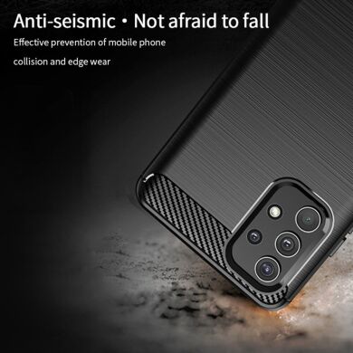 Силиконовый (TPU) чехол MOFI Carbon Fiber для Samsung Galaxy A32 (А325) - Black