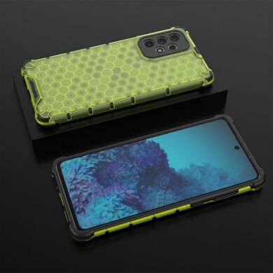 Защитный чехол Deexe Honeycomb Series для Samsung Galaxy A73 - Green