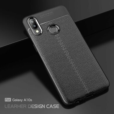 Защитный чехол Deexe Leather Cover для Samsung Galaxy A10s (A107) - Red