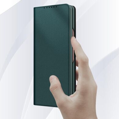 Защитный чехол Deexe Leather Wallet для Samsung Galaxy Fold 3 - Black
