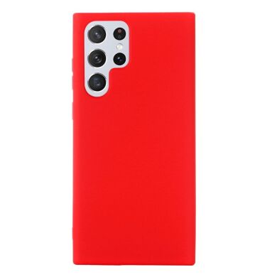 Защитный чехол Deexe Silicone Case для Samsung Galaxy S22 Ultra - Red