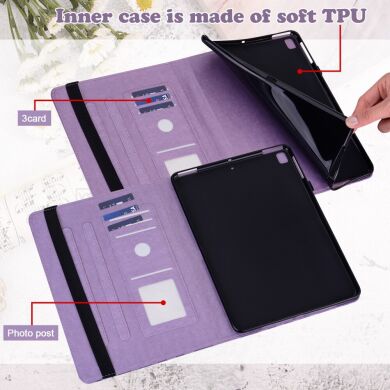 Защитный чехол Deexe Tree Print для Samsung Galaxy Tab A8 10.5 (X200/205) - Purple