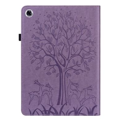 Защитный чехол Deexe Tree Print для Samsung Galaxy Tab A8 10.5 (X200/205) - Purple