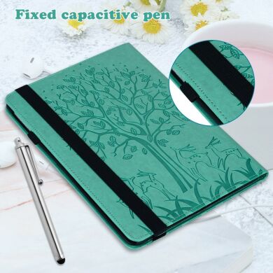 Защитный чехол Deexe Tree Print для Samsung Galaxy Tab A8 10.5 (X200/205) - Green
