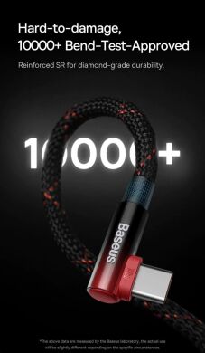 Кабель Baseus MVP 2 Elbow-shaped USB to Type-C (100W, 2m) CAVP000520 - Black / Red