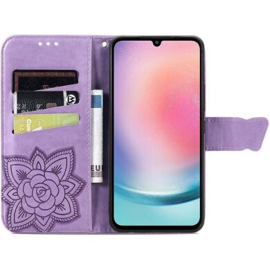 Чехол UniCase Butterfly Pattern для Samsung Galaxy A25 (A256) - Light Purple