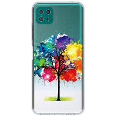 Силіконовий (TPU) чохол Deexe Pretty Glossy для Samsung Galaxy A22 5G (A226) - Colorful Tree