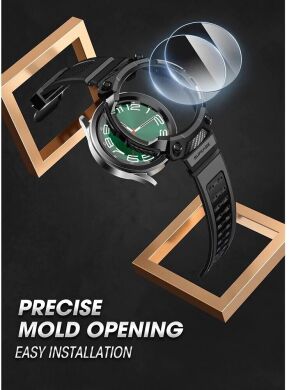 Ремінець Supcase Unicorn Beetle PRO (FW) with Tempered Glass для Samsung Galaxy Watch 6 Classic (47mm) - Black
