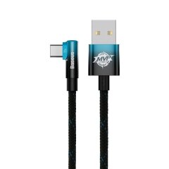 Кабель Baseus MVP 2 Elbow-shaped USB to Type-C (100W, 2m) CAVP000521 - Black / Blue