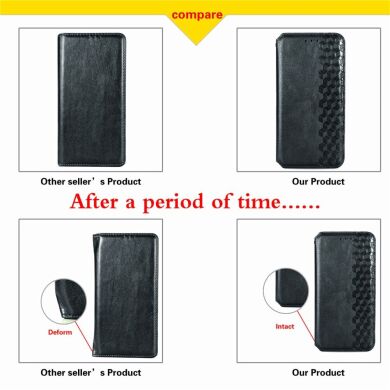 Чехол Deexe Rhombus Wallet для Samsung Galaxy A02s (A025) - Brown