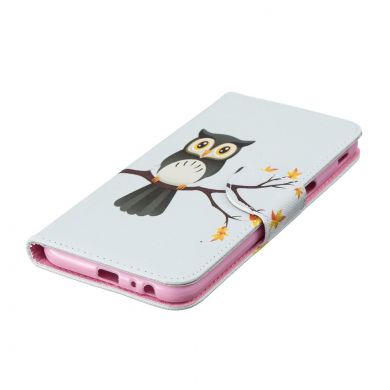 Чехол-книжка Deexe Color Wallet для Samsung Galaxy J6+ (J610) - Owl on Branch