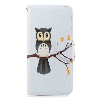 Чехол-книжка Deexe Color Wallet для Samsung Galaxy J6+ (J610) - Owl on Branch