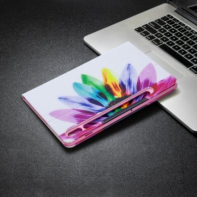 Чехол-книжка Deexe Pattern Style для Samsung Galaxy Tab S7 (T870/875) / S8 (T700/706) - Colorful Flower
