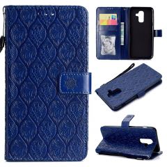 Чехол UniCase Leaf Wallet для Samsung Galaxy A6+ 2018 (A605) - Dark Blue