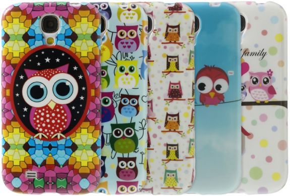Deexe Owl Series Силиконовая накладка для Samsung Galaxy S4 (i9500) - Owl on a Branch