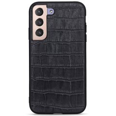 Кожаный чехол UniCase Croco Skin для Samsung Galaxy S22 Plus - Black