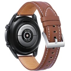 Кожаный ремешок Deexe Genuine Leather для часов с шириной крепления 20мм - Dark Brown