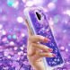 Силиконовый (TPU) чехол Deexe Liquid Glitter для Samsung Galaxy J6+ (J610) - Dark Purple. Фото 2 из 7