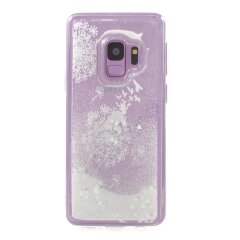 Силиконовый (TPU) чехол Deexe Liquid Glitter для Samsung Galaxy S9 (G960) - Dandelion