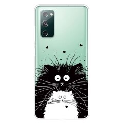 Силиконовый (TPU) чехол Deexe Pretty Glossy для Samsung Galaxy S20 FE (G780) - Black and White Cats