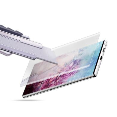 Защитное стекло AMORUS 3D Curved UV для Samsung Galaxy Note 10 (N970) (с лампой UV)